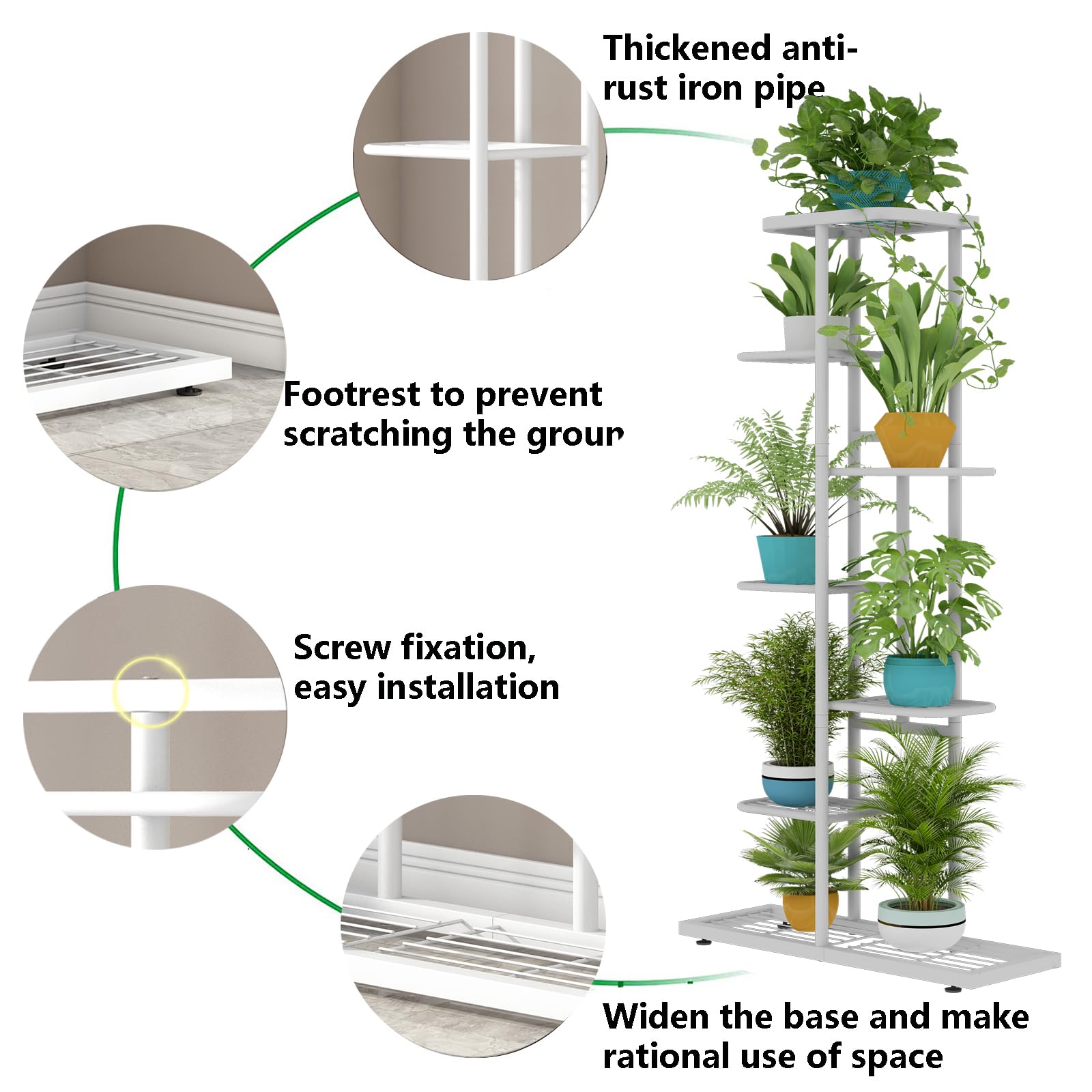 Amazon.co.jp: LINZINAR プラントスタンド メタル 7段 8 鉢植え 複数